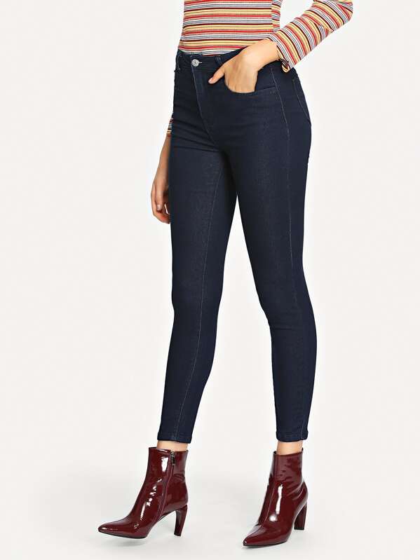 

Однотонные обтягивающие джинсы, Sasa