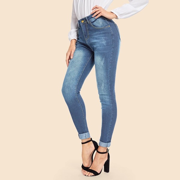 

Bleach Wash Skinny Jeans