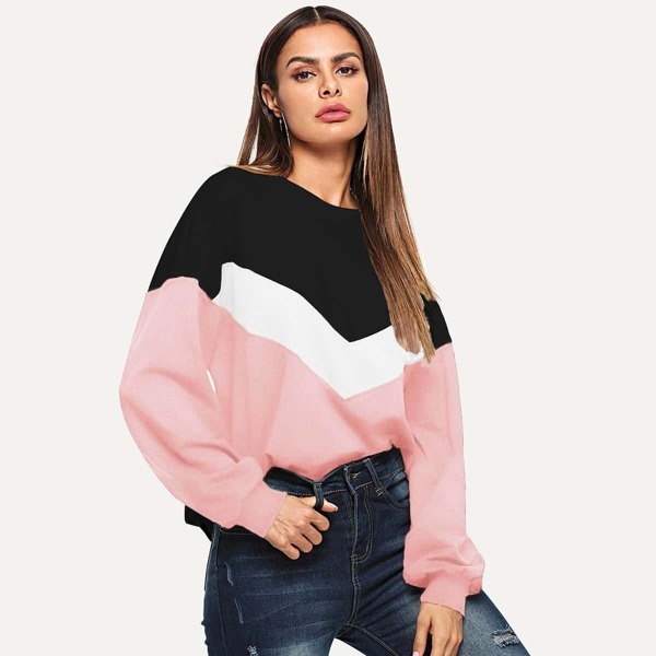 

Color Block Tunic Pullover, Multicolor
