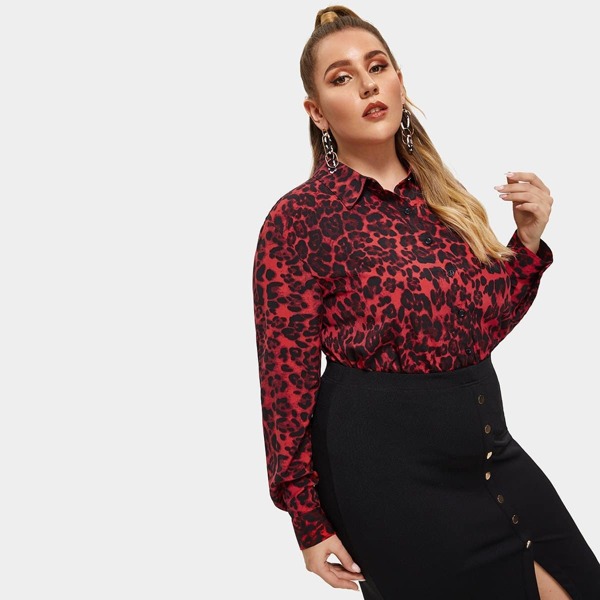 

Plus Leopard Print Shirt