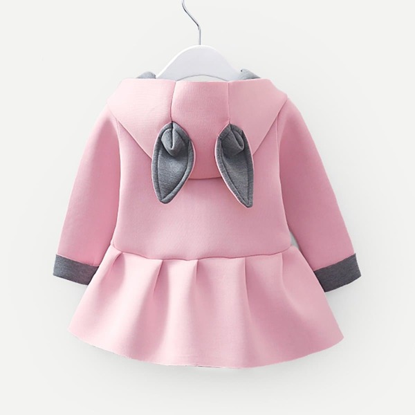 

Toddler Girls Ruffle Hem Hooded Coat