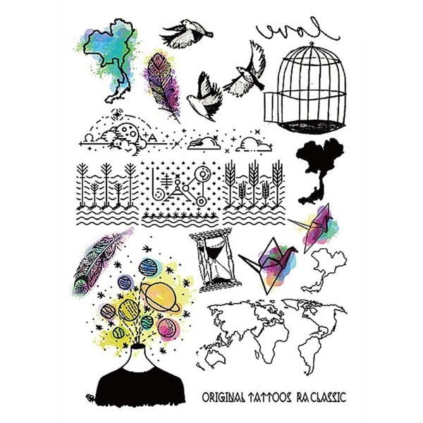 

Mixed Pattern Tattoo Sticker 1pack