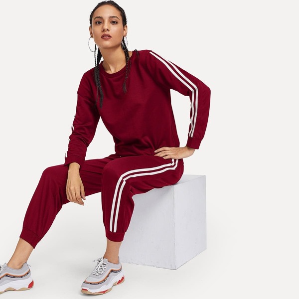 

Tape Panel Sweatshirt With Pants