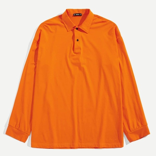 

Men Drop Shoulder Solid Polo Shirt