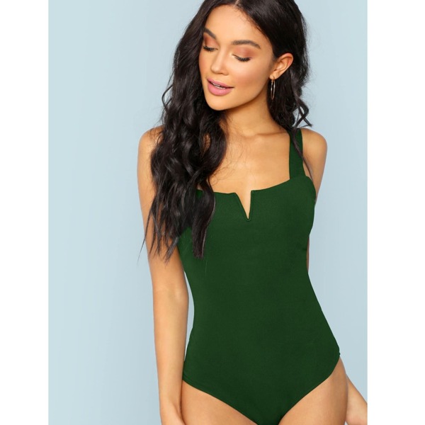 

V-Cut Front Bodysuit