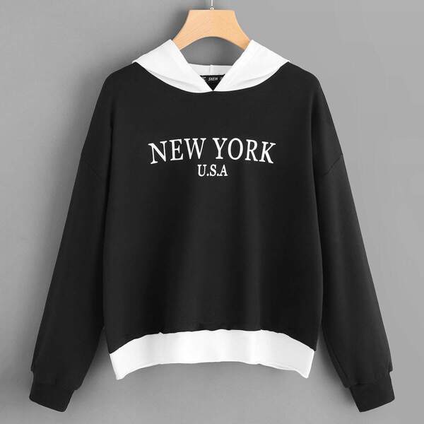 

Letter Print Hoodie