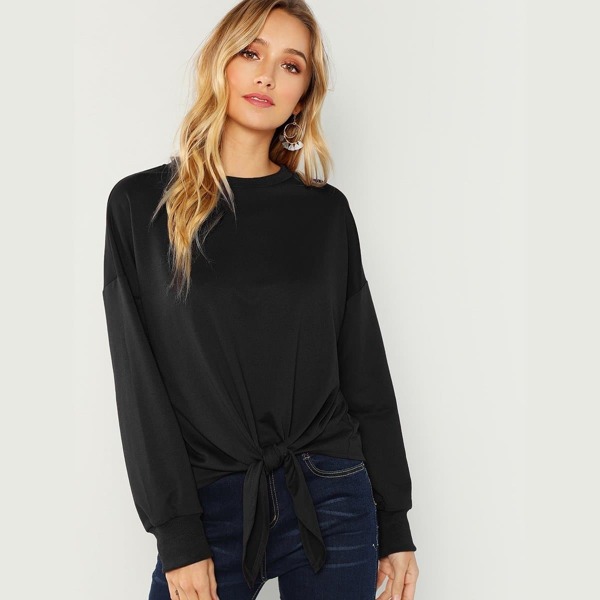 

Knot Front Sweatshirt