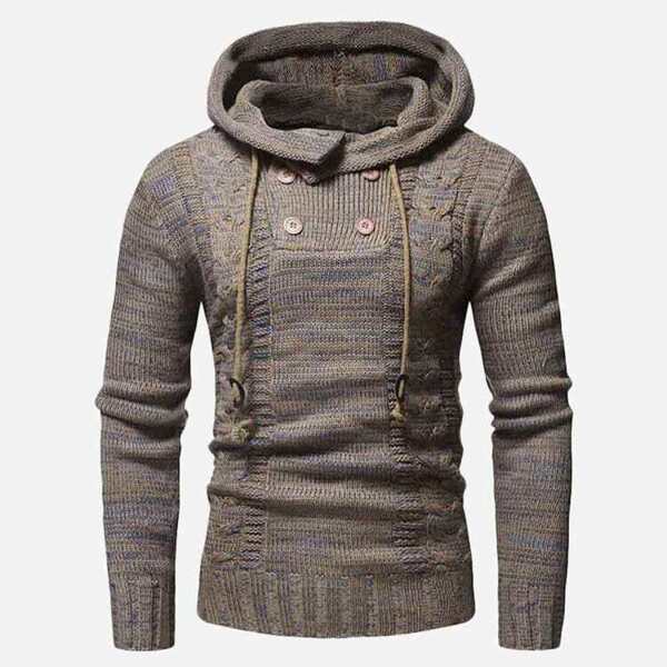 

Men Cable Knit Hooded Jumper