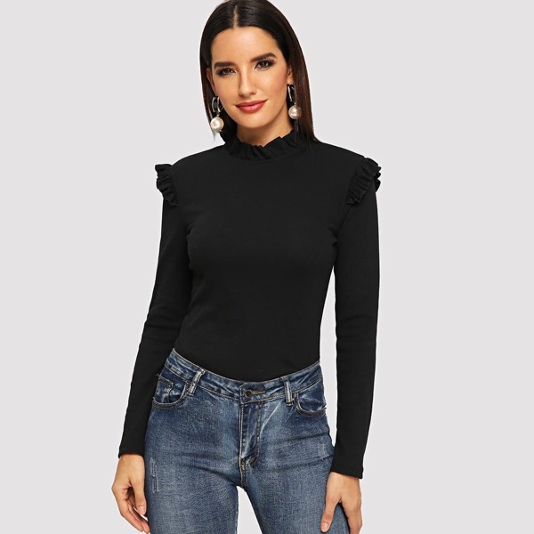 

Frill Trim Solid Tee
