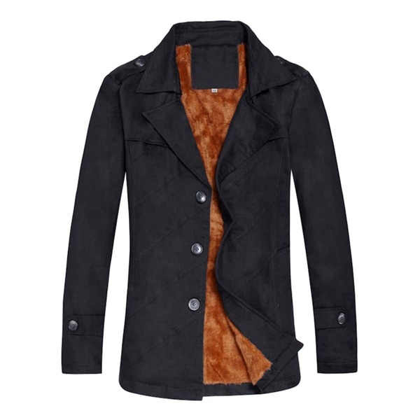 

Men Velvet Lined Jacket, Black