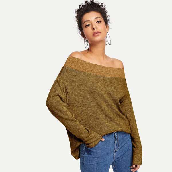 

Off The Shoulder Solid Jumper