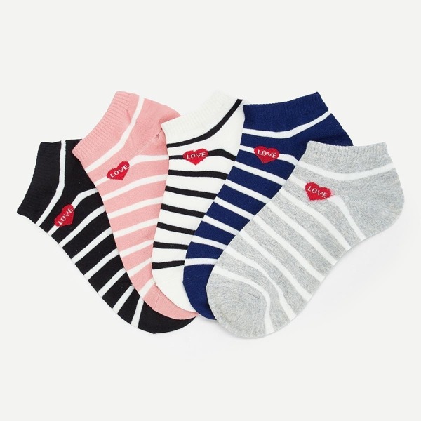 

Striped Ankle Socks 5pairs