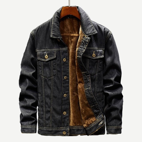 

Men Fleece Lined Denim Jacket