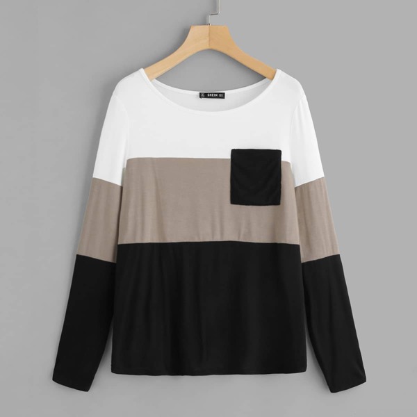 

Pocket Front Color Block Tee