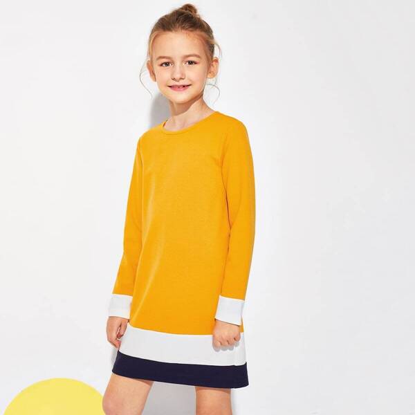 

Girls Color-Block Tunic Dress