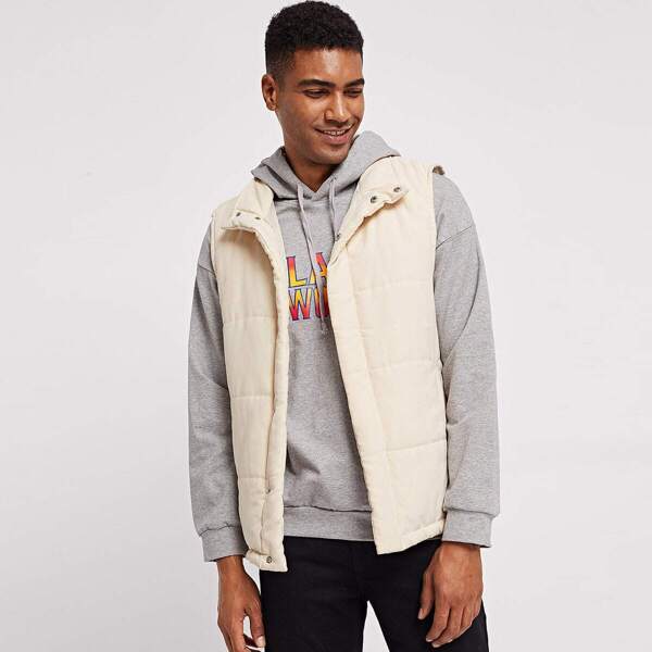 

Men Pocket & Zip Front Mock-Neck Jacket