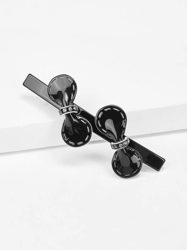 

Зажим для волос с украшением банта и горных хрусталей, null