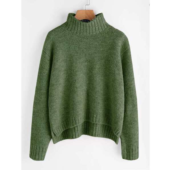

Plus Drop Shoulder Stepped Hem Jumper