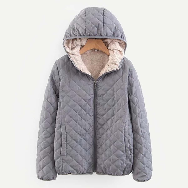 

Shearling Lined Quilted Hooded Puffer Jacket