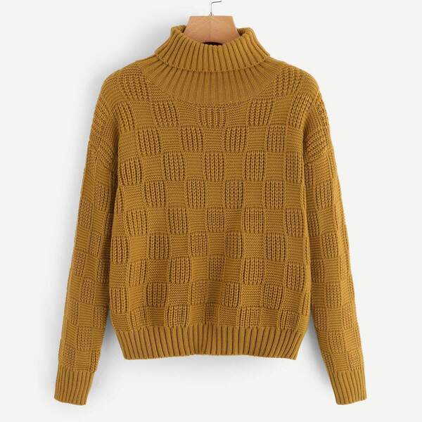 

Solid High Neck Jumper