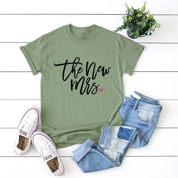 

Letter Print Cuffed Tee