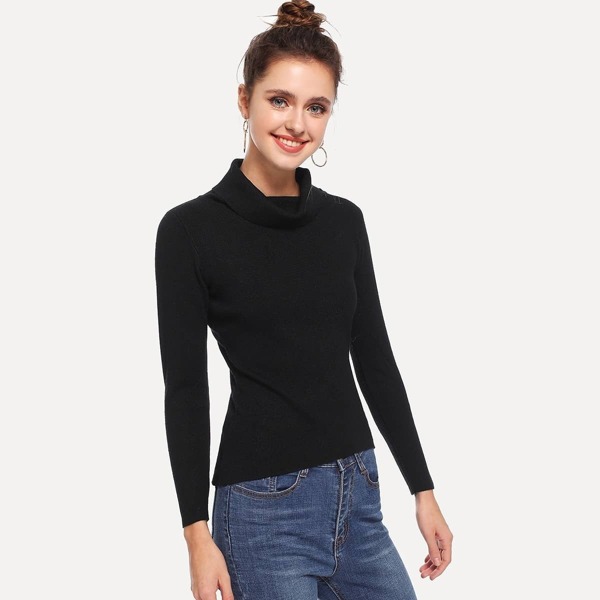 

Stepped Hem Soft Knit Jumper