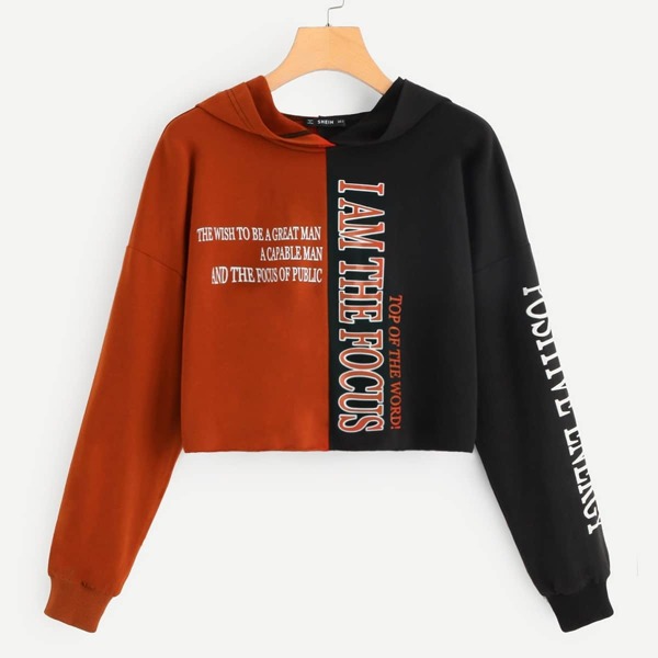 

Color Block Letter Hoodie