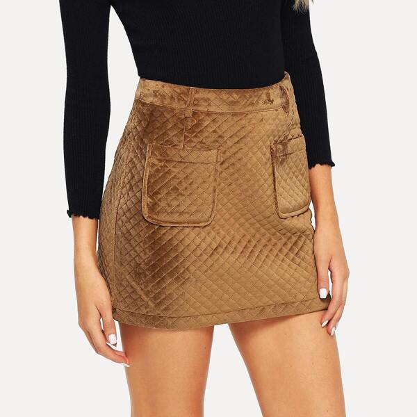 

Pocket Front Bodycon Skirt
