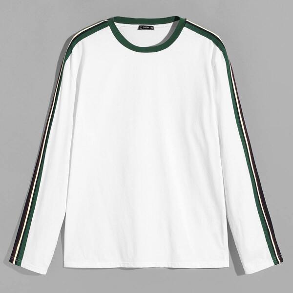 

Men Striped Trim Tee