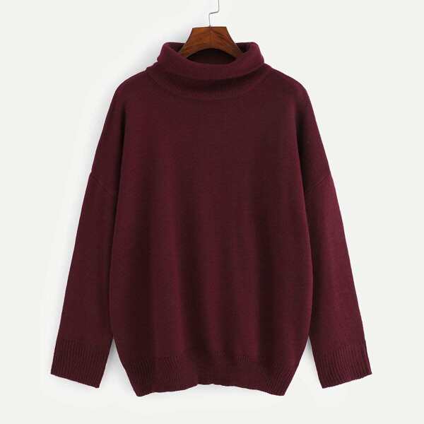 

Plus Rolled Neck Drop Shoulder Jumper