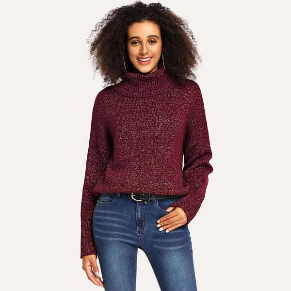 

Rolled Neck Drop Shoulder Jumper