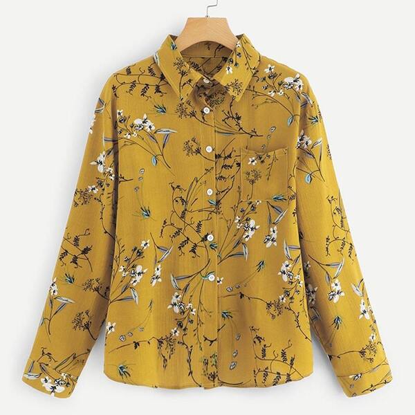 

Plus Floral Print Blouse