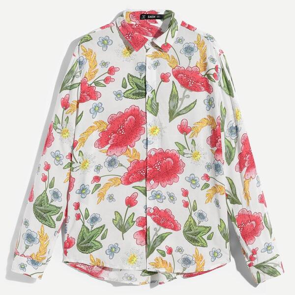 

Men Floral Print Shirt