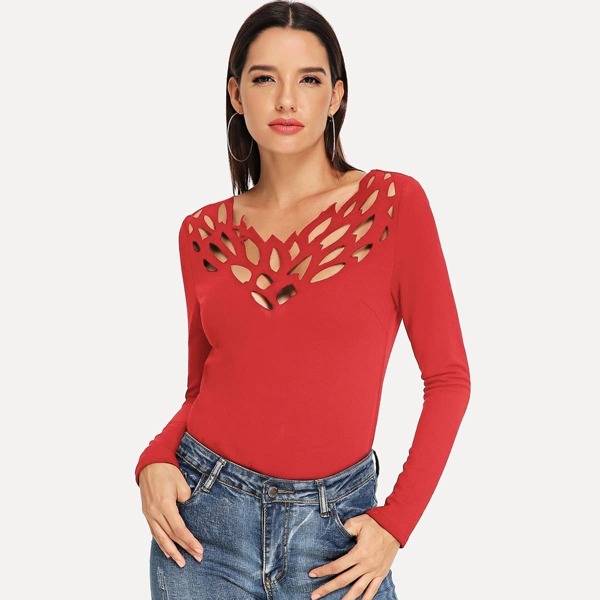 

Laser Cut Neck Top