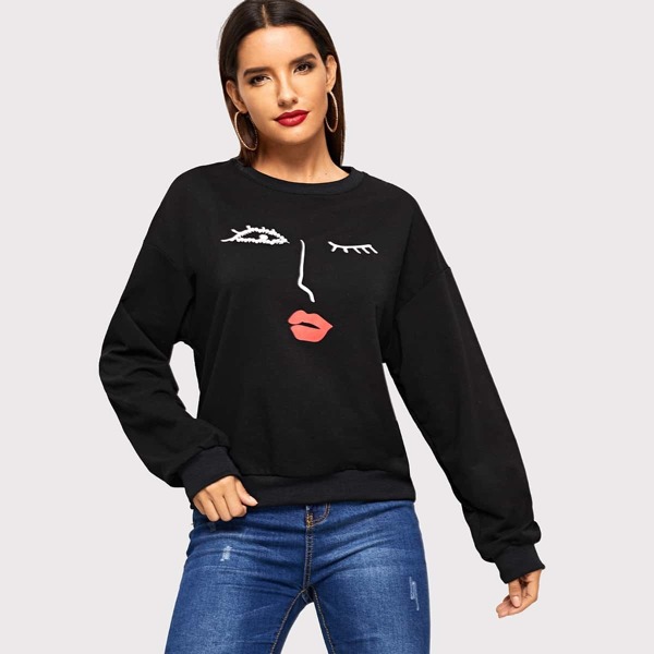 

Figure Print Pullover