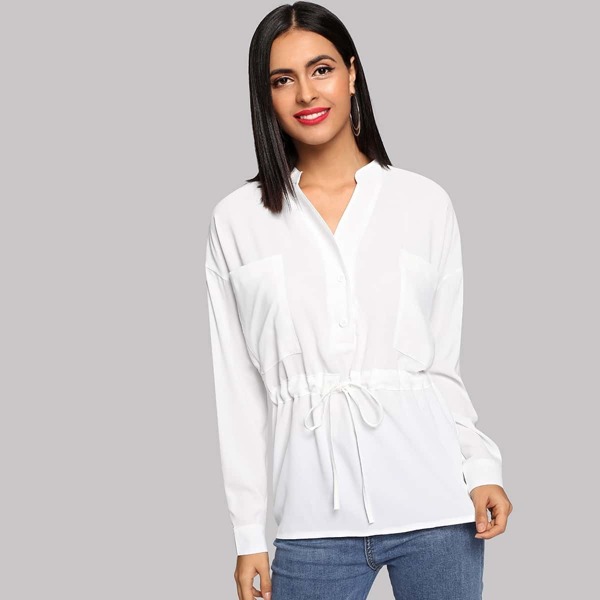 

Pocket Patched Solid Shirt