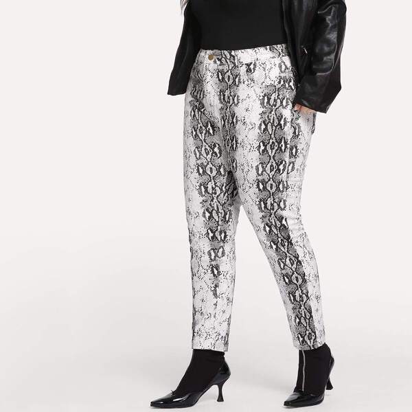 

Plus Snake Print Skinny Jeans
