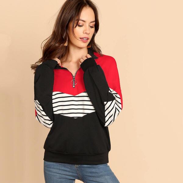 

O-Ring Zip Front Cut and Sew Sweatshirt