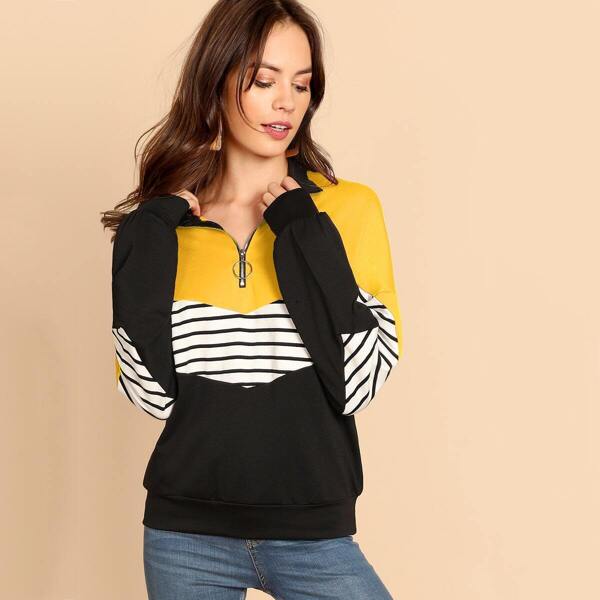 

O-Ring Zip Front Cut and Sew Sweatshirt