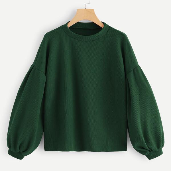 

Bishop Sleeve Drop Shoulder Jumper
