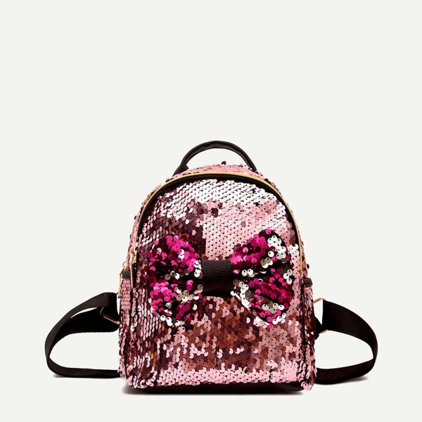

Kids Sequins Bow Decor Backpack