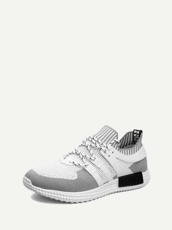 

Men Mesh Panel Slip On Sneakers, Grey