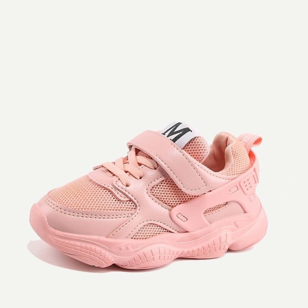 

Toddler Girls Velcro Strap Lace-up Sneakers