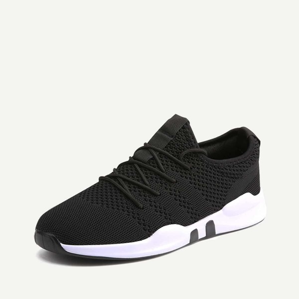 

Men Lace-up Mesh Sneakers, Black