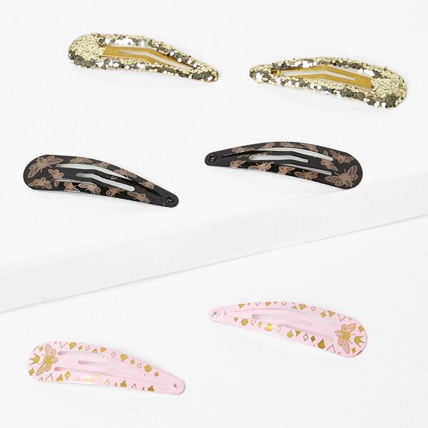 

Girls Glitter Hair Clip 6pack, Multicolor