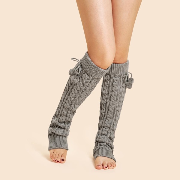 

Cable Knit Leg Warmer Socks