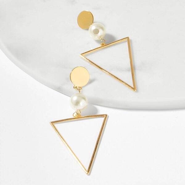 

Open Triangle Drop Earrings 1pair