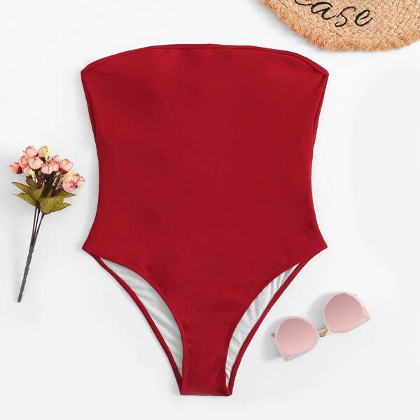 

Cut-out Bandeau One Piece Swimsuit