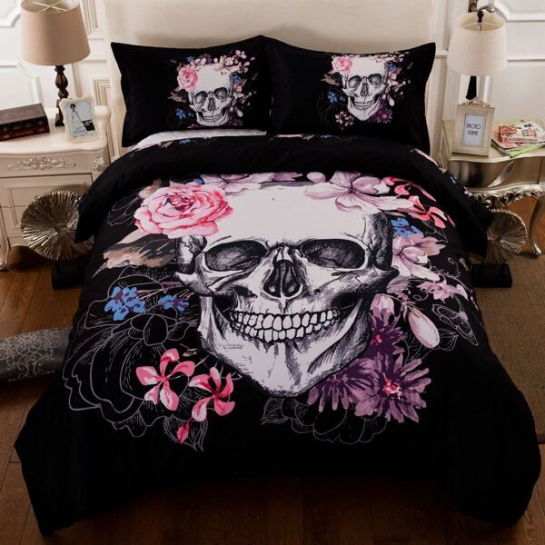 

Skull & Flower Print Sheet Set