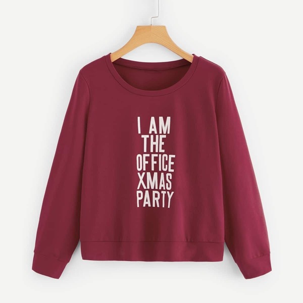 

Letter Print Sweatshirt
